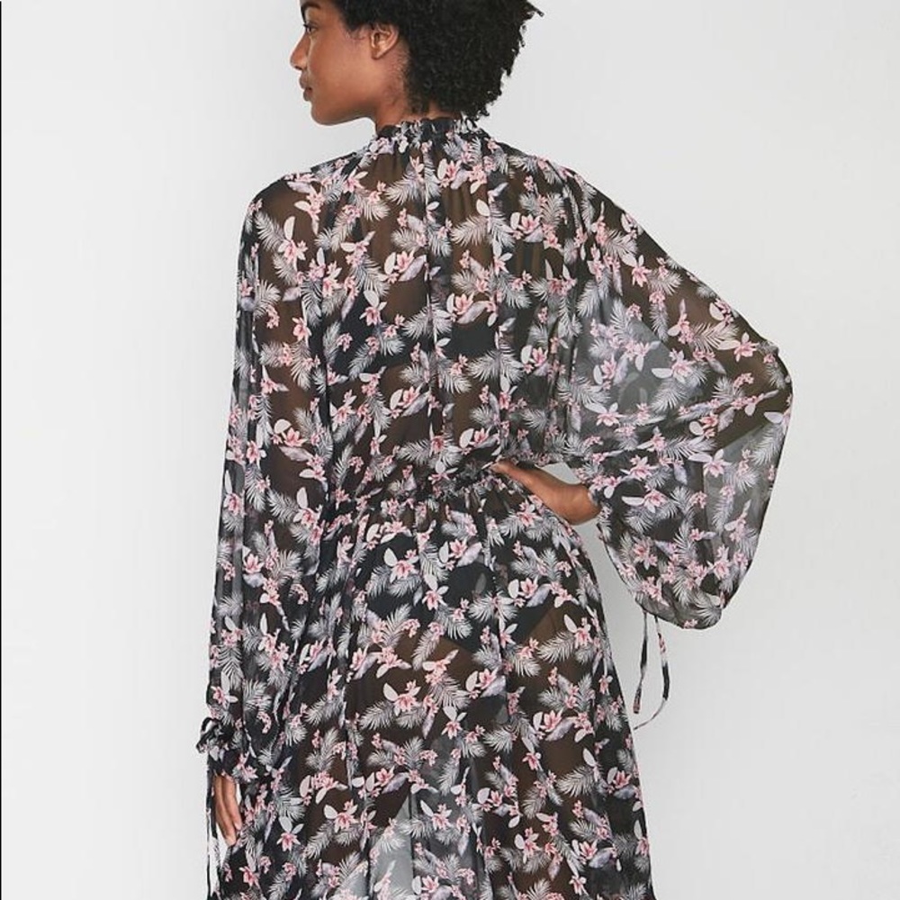 Victoria's Secret Black and White Floral Sheer Top - Picture 3 of 3